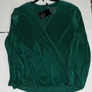 Women’s Tops Blouse/ Brand Fred David/ Color Green/ Size large